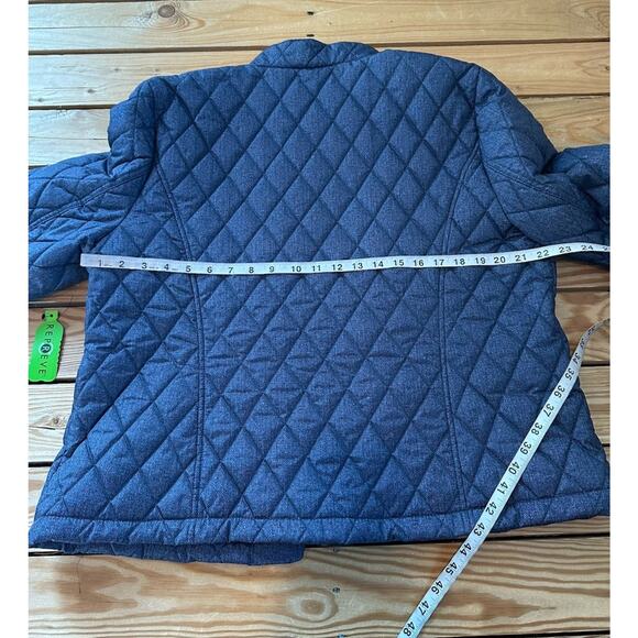 NWT $139.50 Tommy Hilfiger Quilted Jacket Size XL Women’s Blue Full Zip - Picture 8 of 9